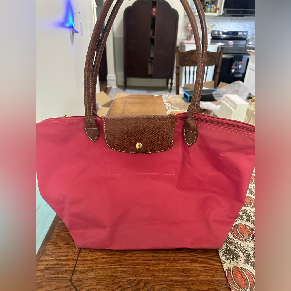 Pink Large Longchamp Le Pliage Bag